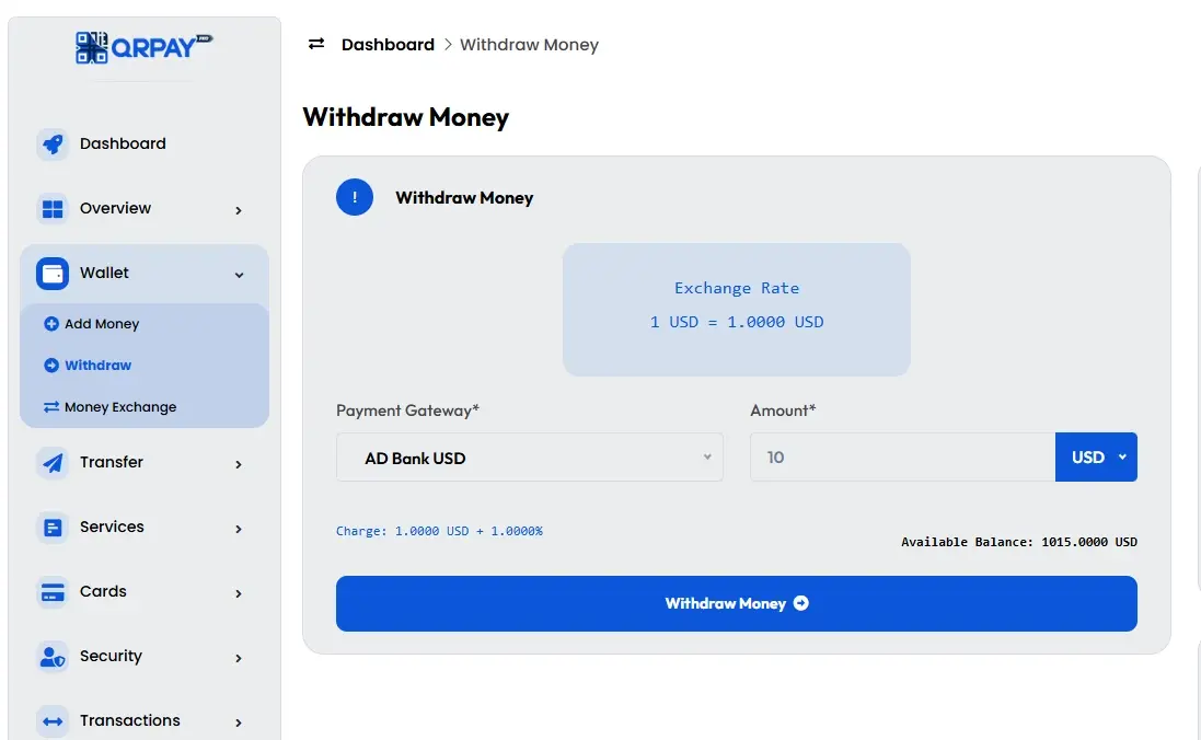 Withdraw money