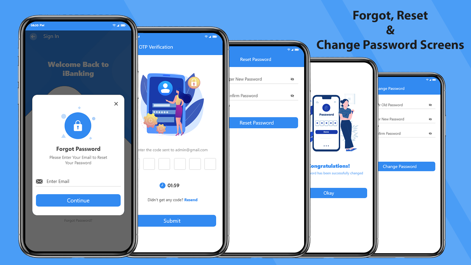 iBanking - Online Mobile Banking Platform Flutter App